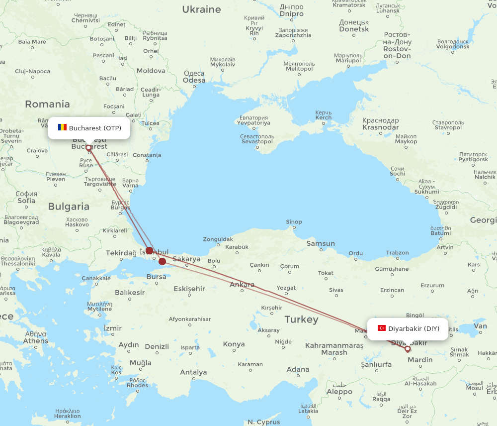 DIY-OTP flight routes