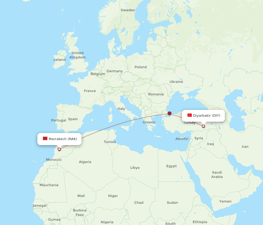 DIY-RAK flight routes