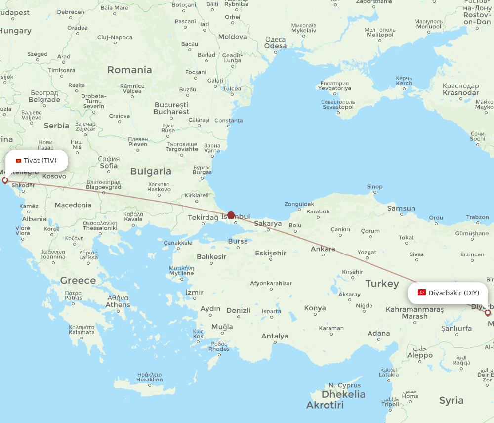 DIY-TIV flight routes