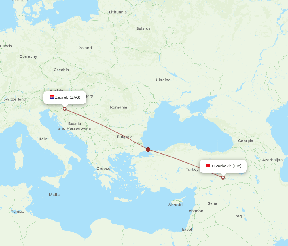 DIY-ZAG flight routes