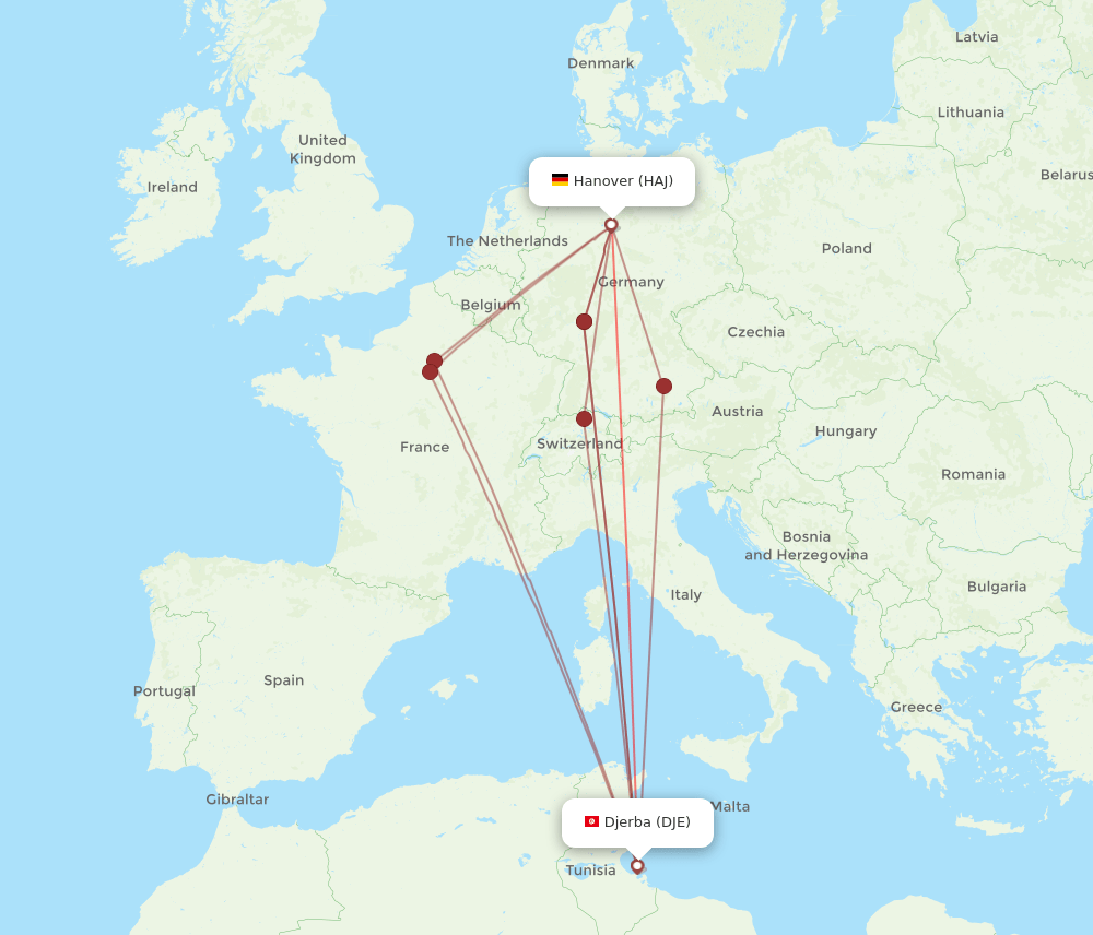 DJE-HAJ flight routes