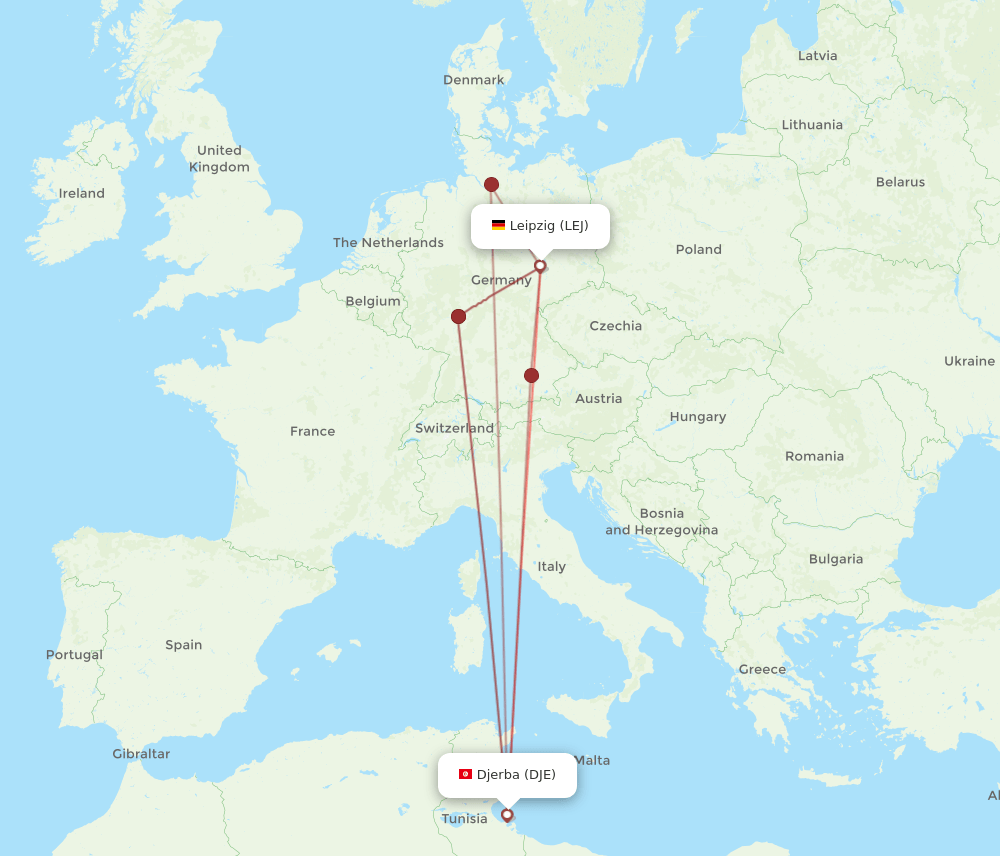 DJE-LEJ flight routes