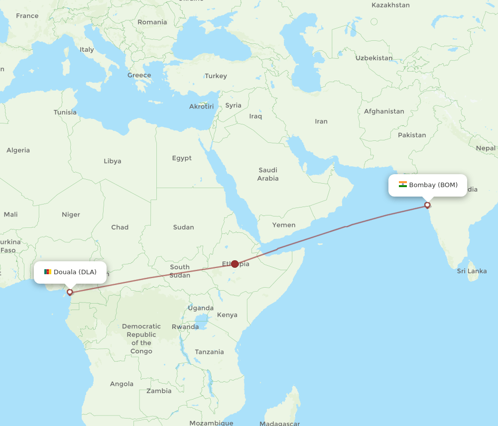DLA-BOM flight routes