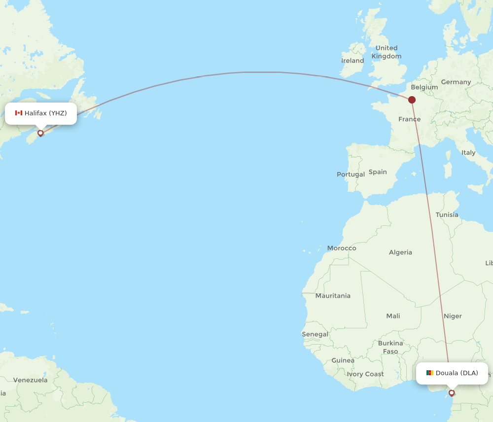 DLA-YHZ flight routes