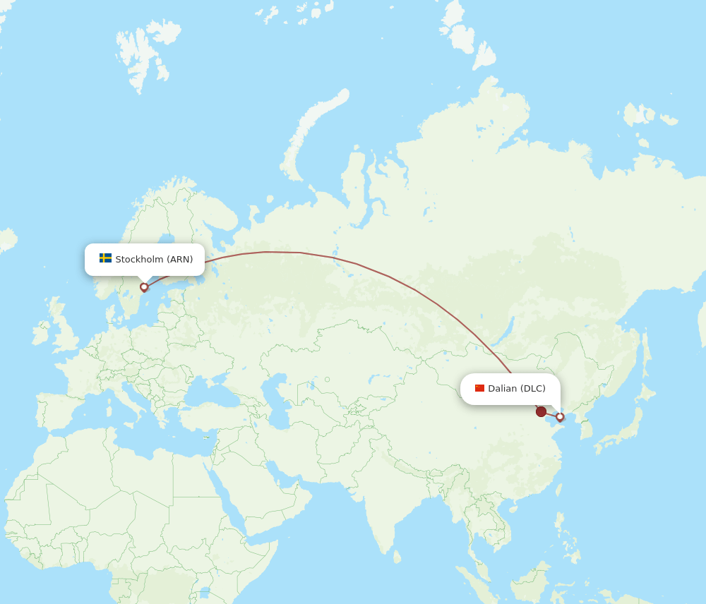 DLC-ARN flight routes