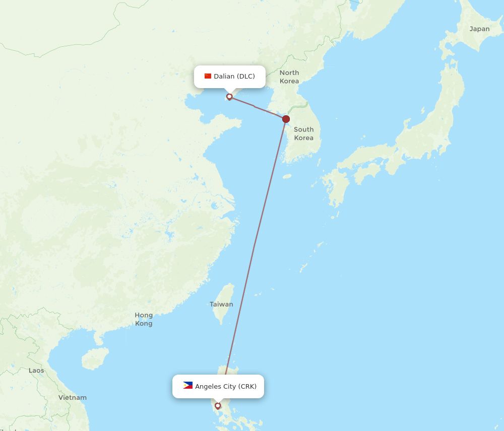 DLC-CRK flight routes