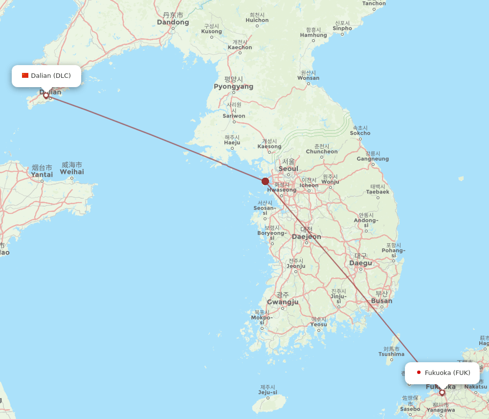 DLC-FUK flight routes