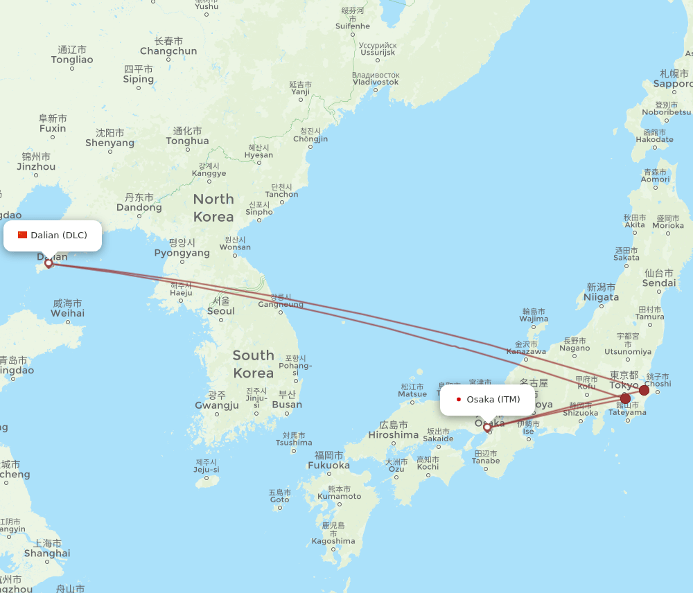 DLC-ITM flight routes
