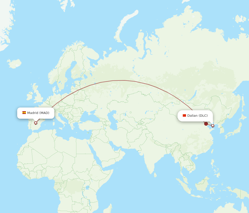 DLC-MAD flight routes
