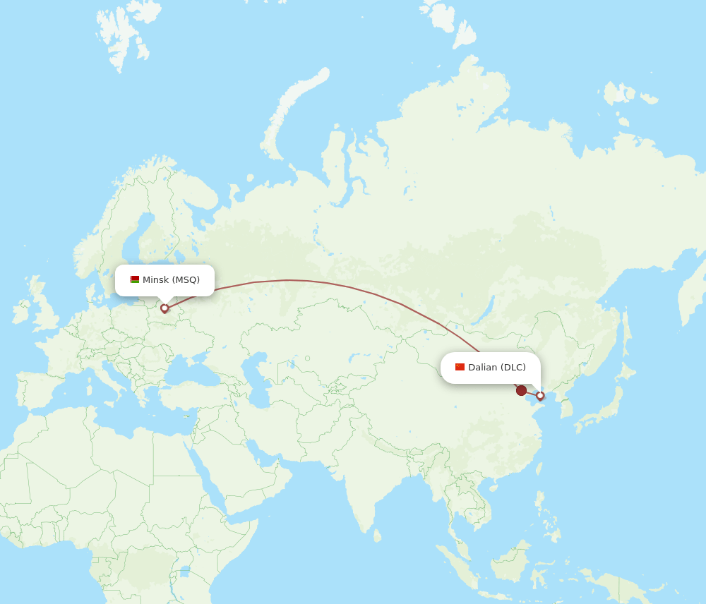 DLC-MSQ flight routes