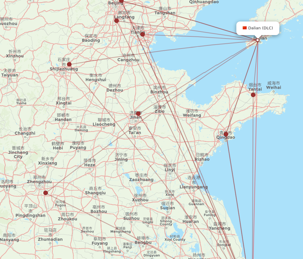 DLC to SHA flights and routes map