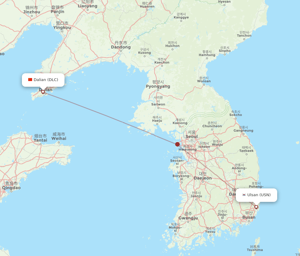 DLC-USN flight routes