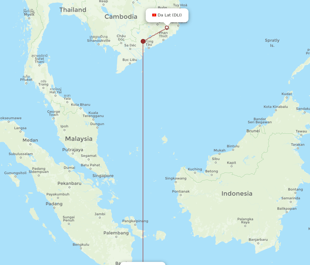 DLI to CGK flights and routes map
