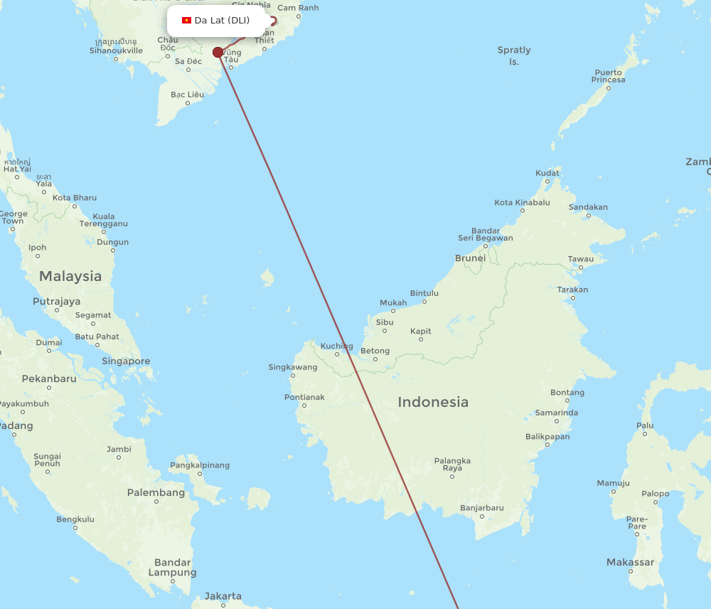 DLI-DPS flight routes