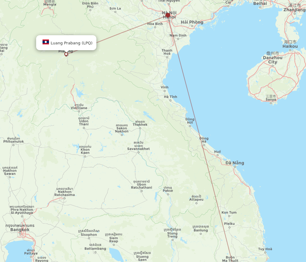 DLI-LPQ flight routes