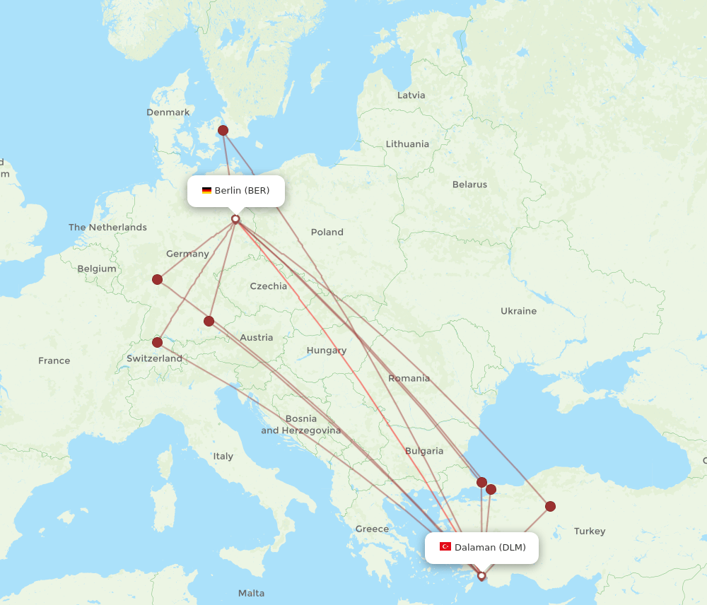 DLM-BER flight routes