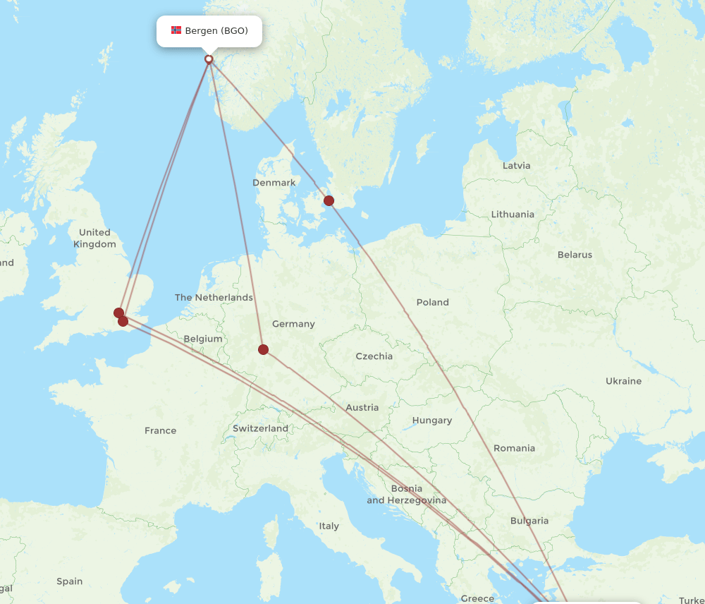 DLM-BGO flight routes
