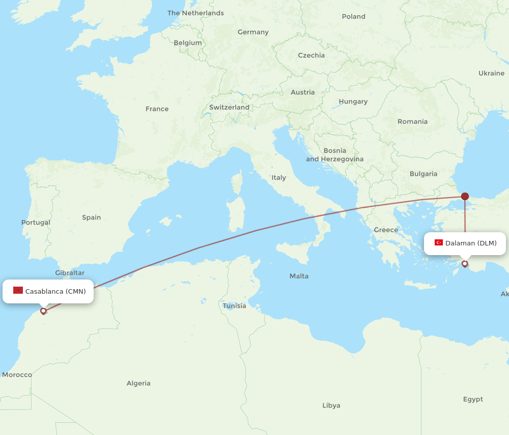 DLM-CMN flight routes