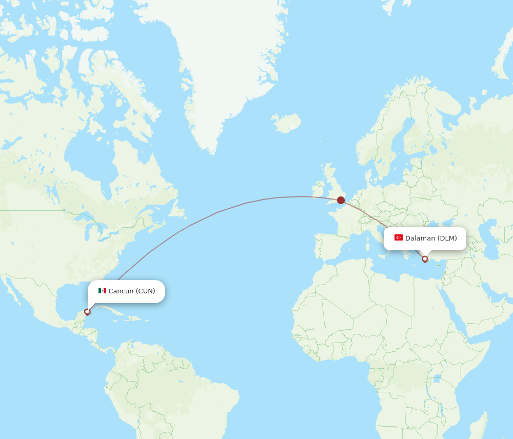 DLM-CUN flight routes