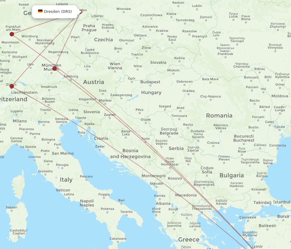 DLM-DRS flight routes
