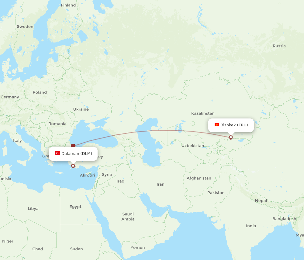 DLM-FRU flight routes