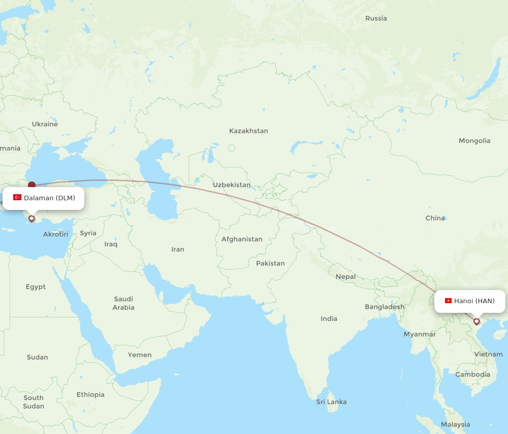 DLM-HAN flight routes