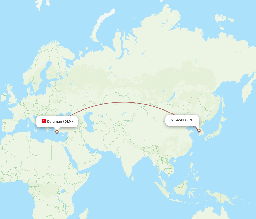 DLM-ICN flight routes