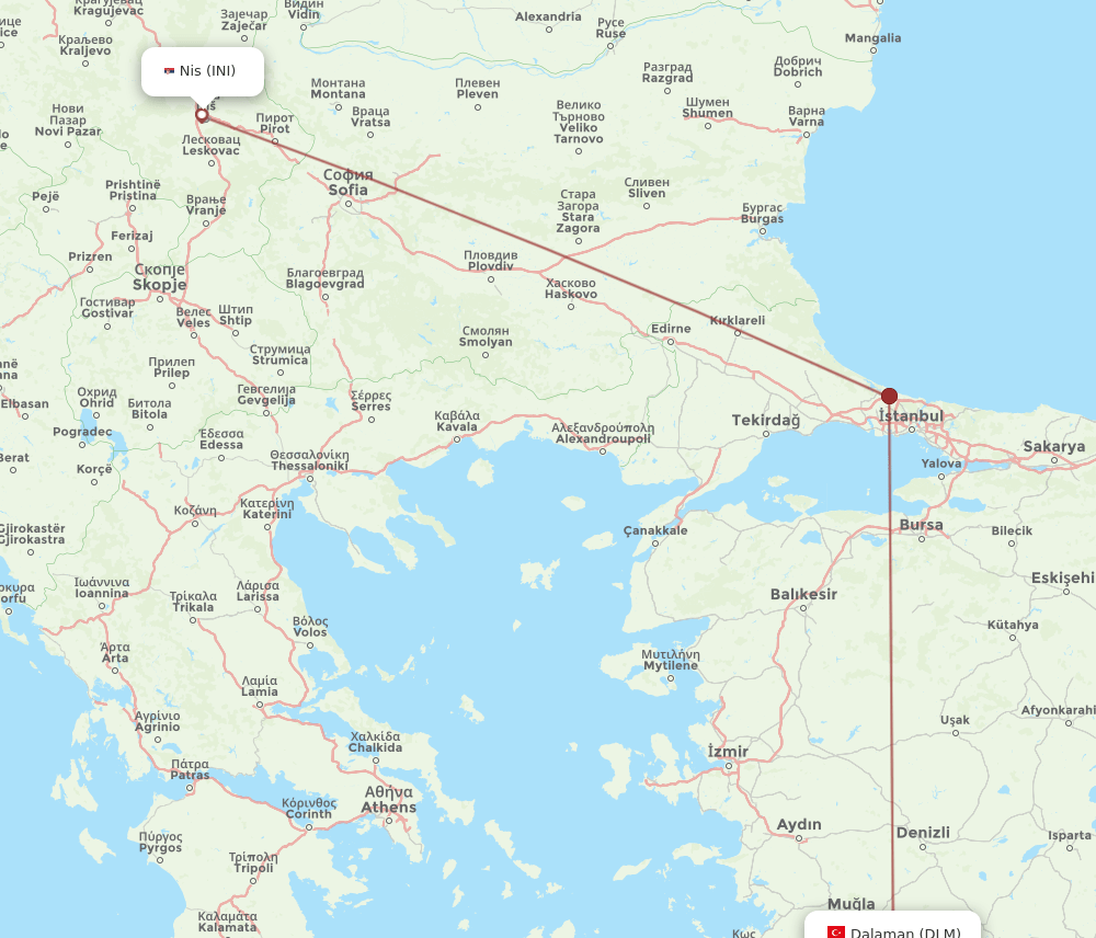 DLM-INI flight routes