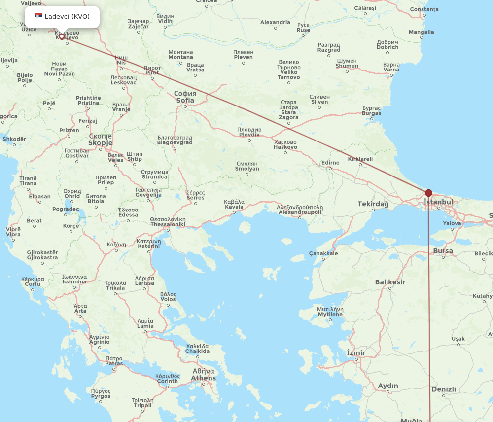DLM-KVO flight routes