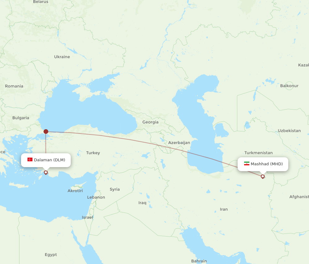 DLM to MHD flights and routes map