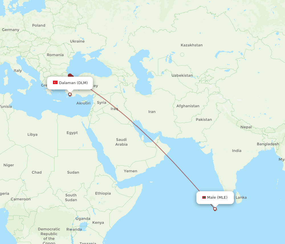 DLM-MLE flight routes