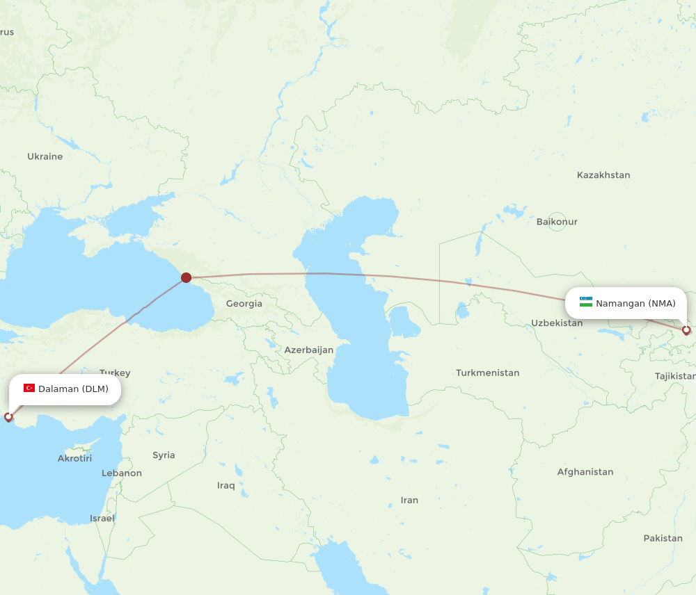 NMA to DLM flights and routes map