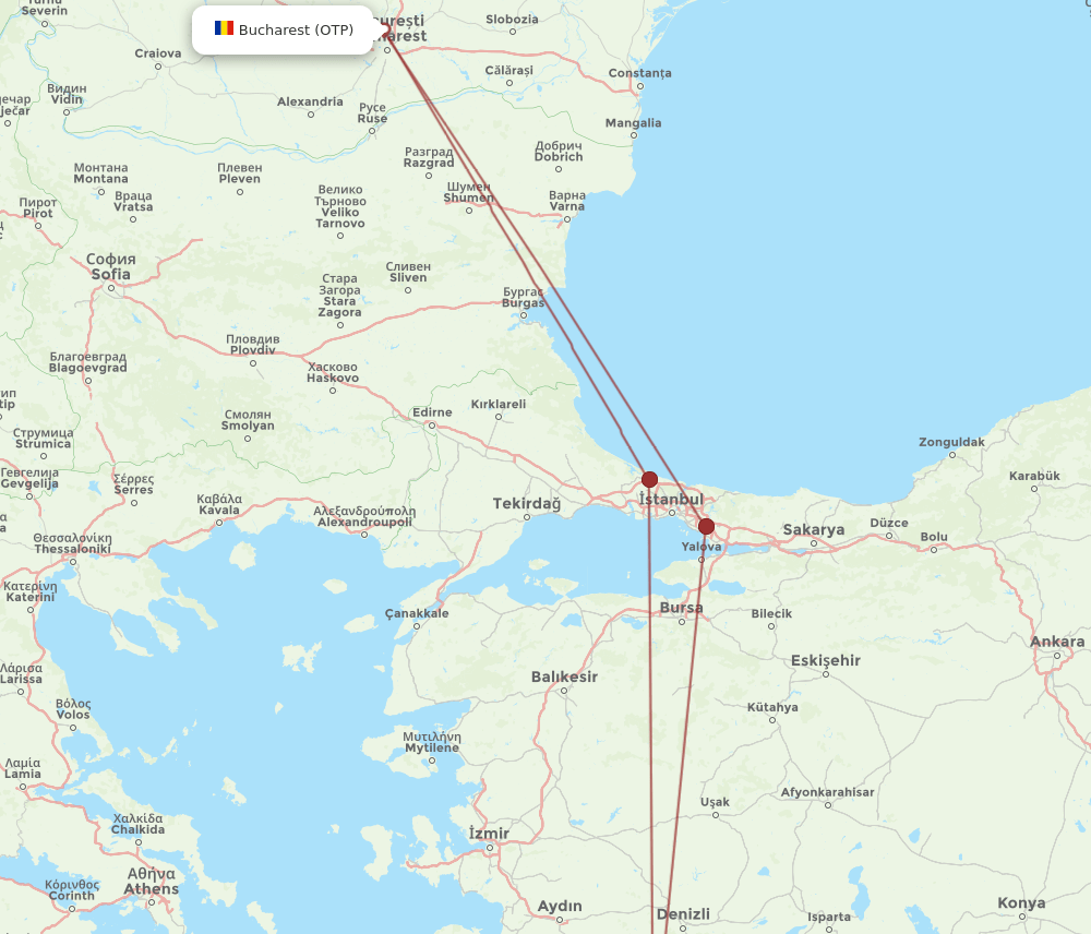 DLM-OTP flight routes