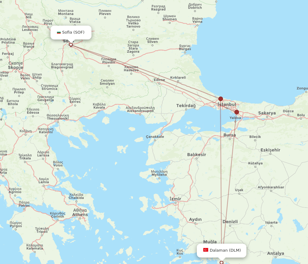 DLM-SOF flight routes