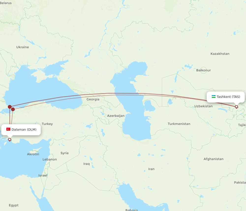 DLM-TAS flight routes