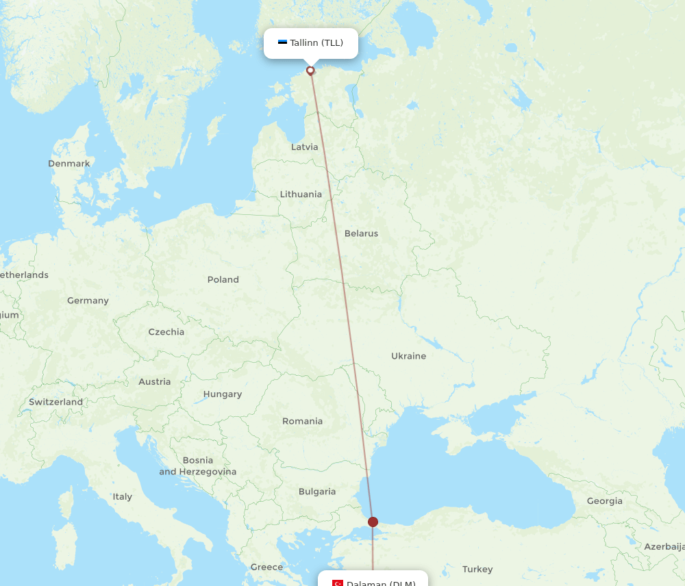 DLM-TLL flight routes