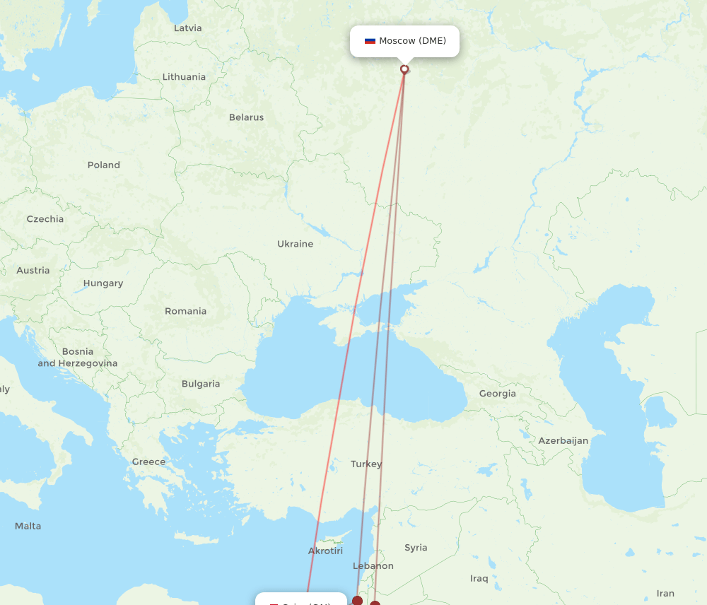 DME-CAI flight routes
