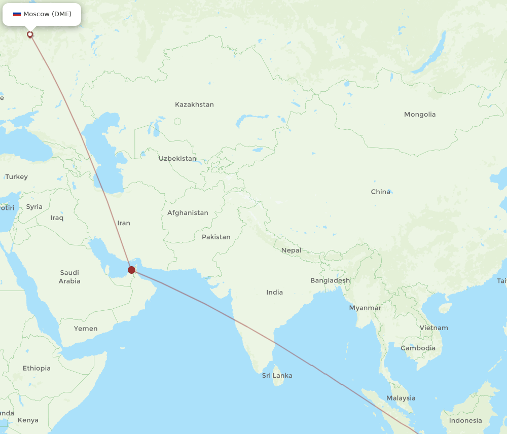 DME-DPS flight routes