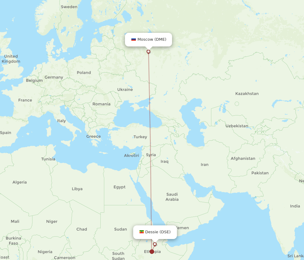 DME-DSE flight routes