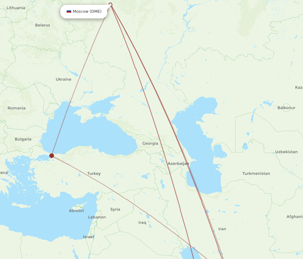 DME-MCT flight routes