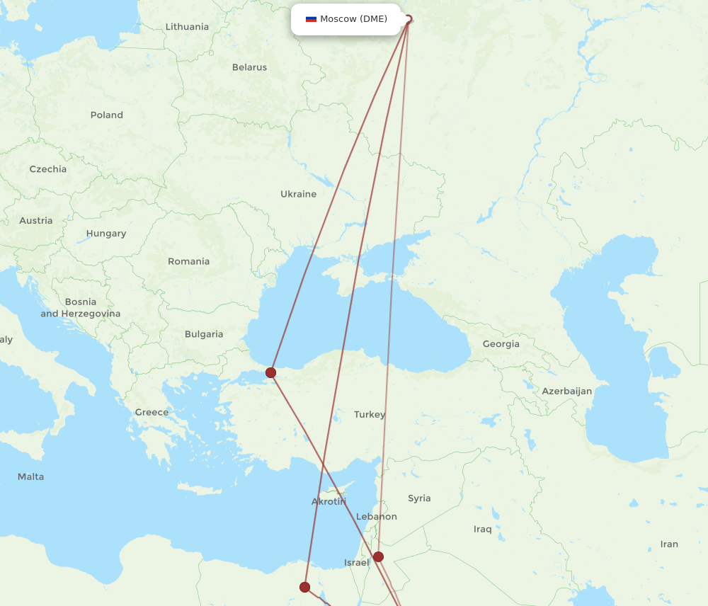 DME-MED flight routes