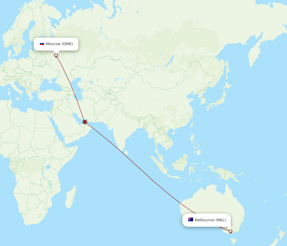 DME-MEL flight routes