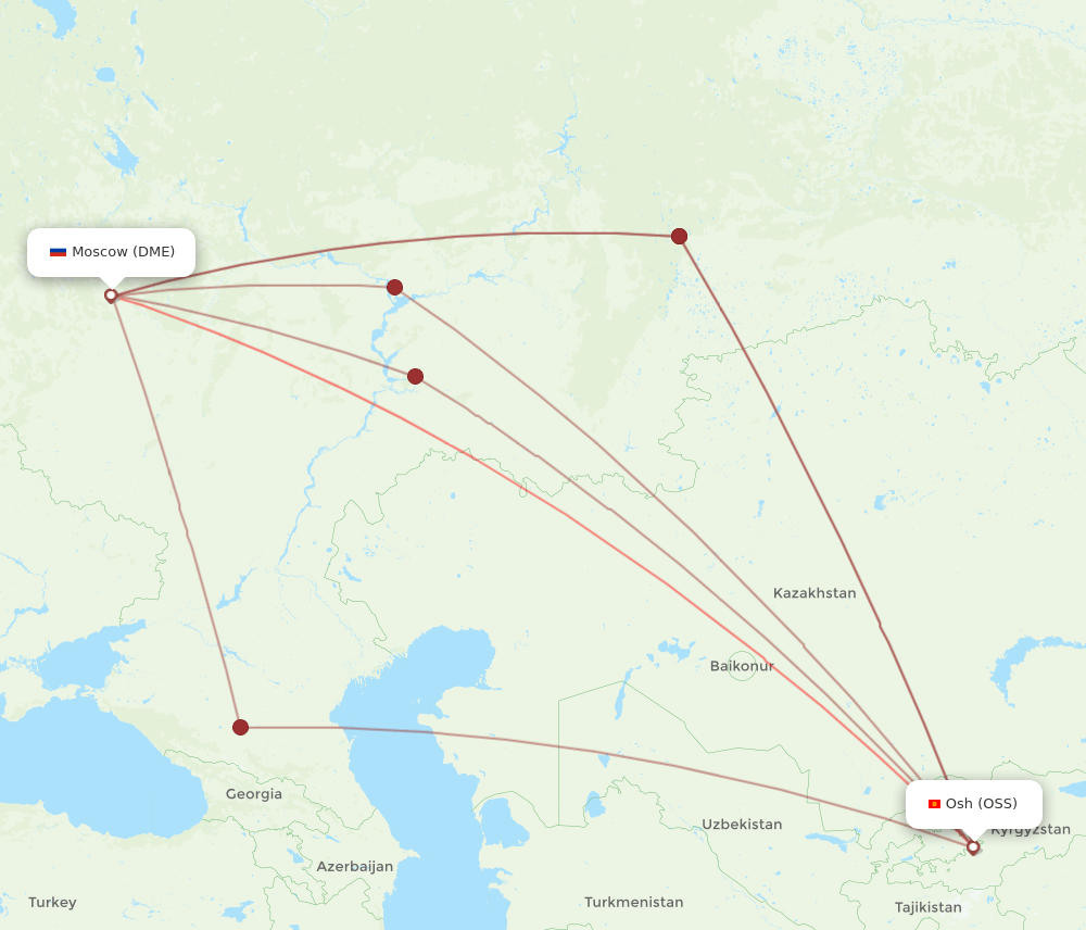 DME-OSS flight routes