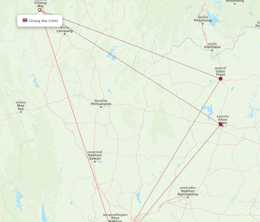 DMK-CNX flight routes