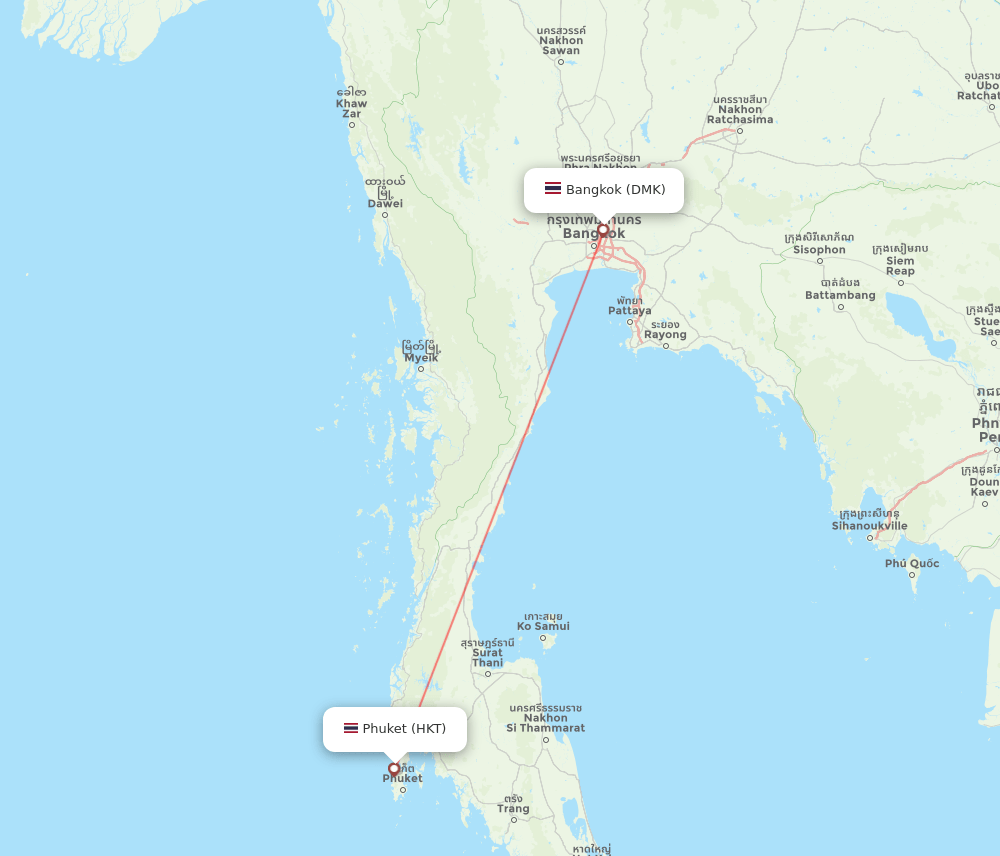 DMK-HKT flight routes