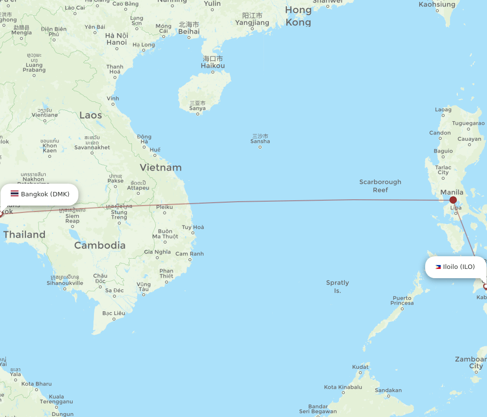 DMK-ILO flight routes