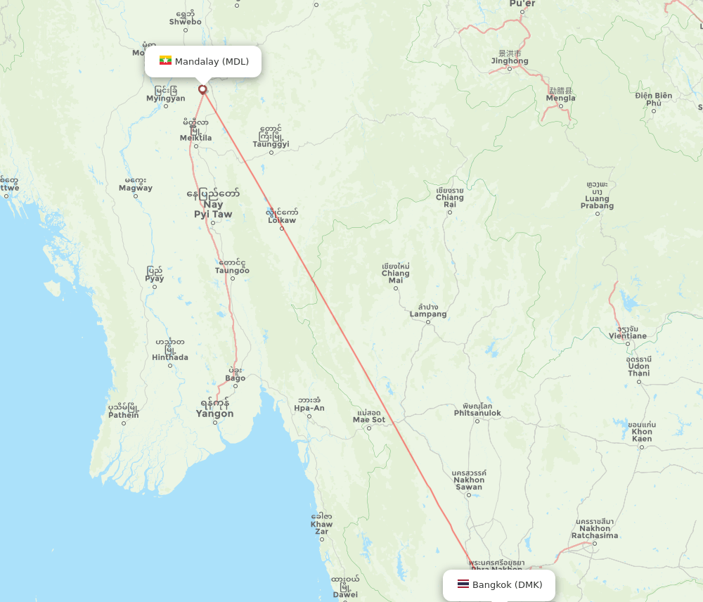 DMK-MDL flight routes