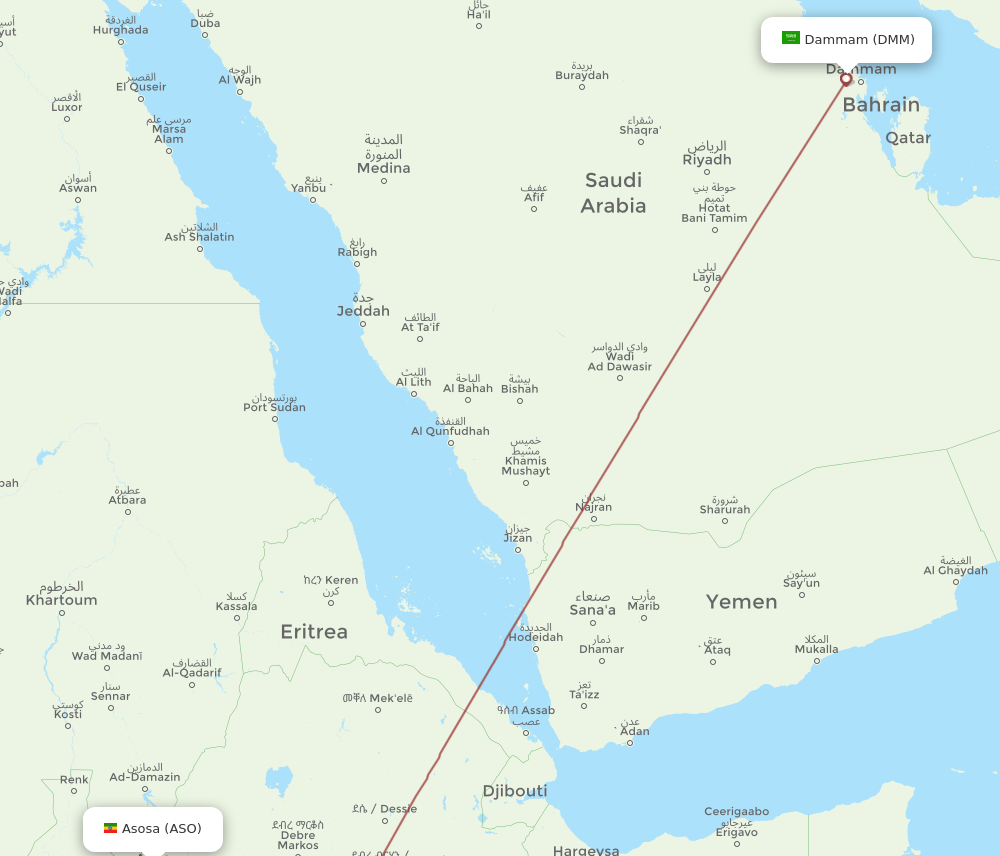 DMM-ASO flight routes