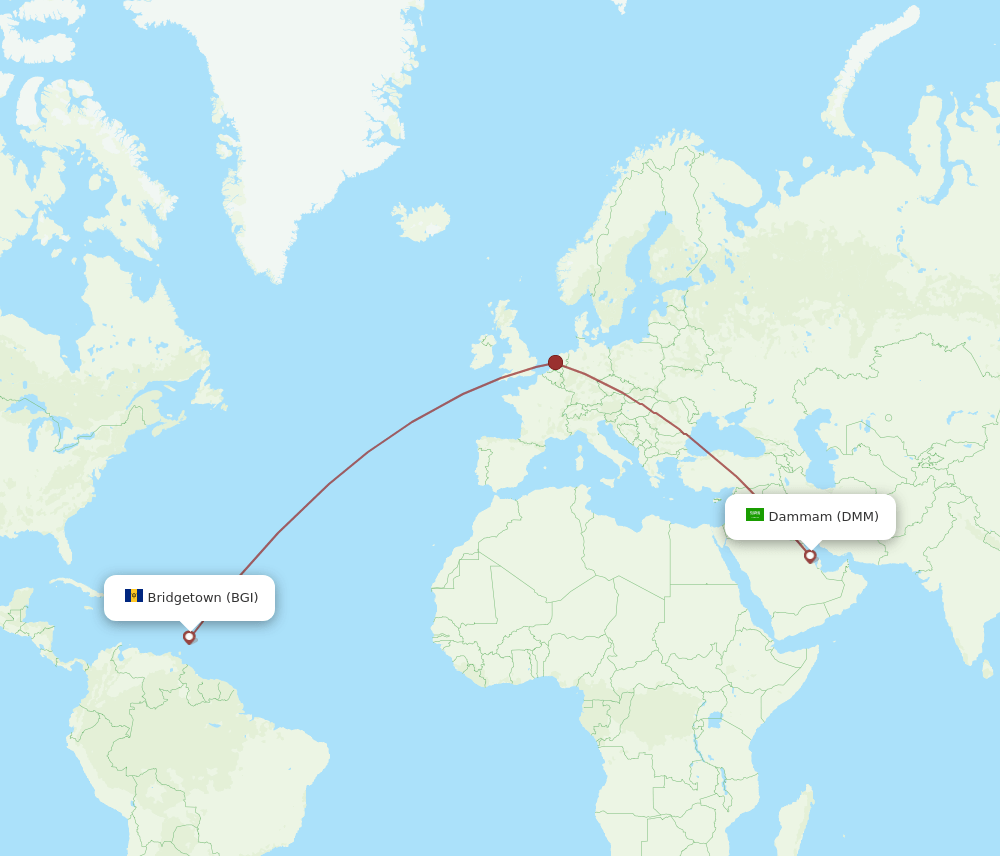 DMM-BGI flight routes