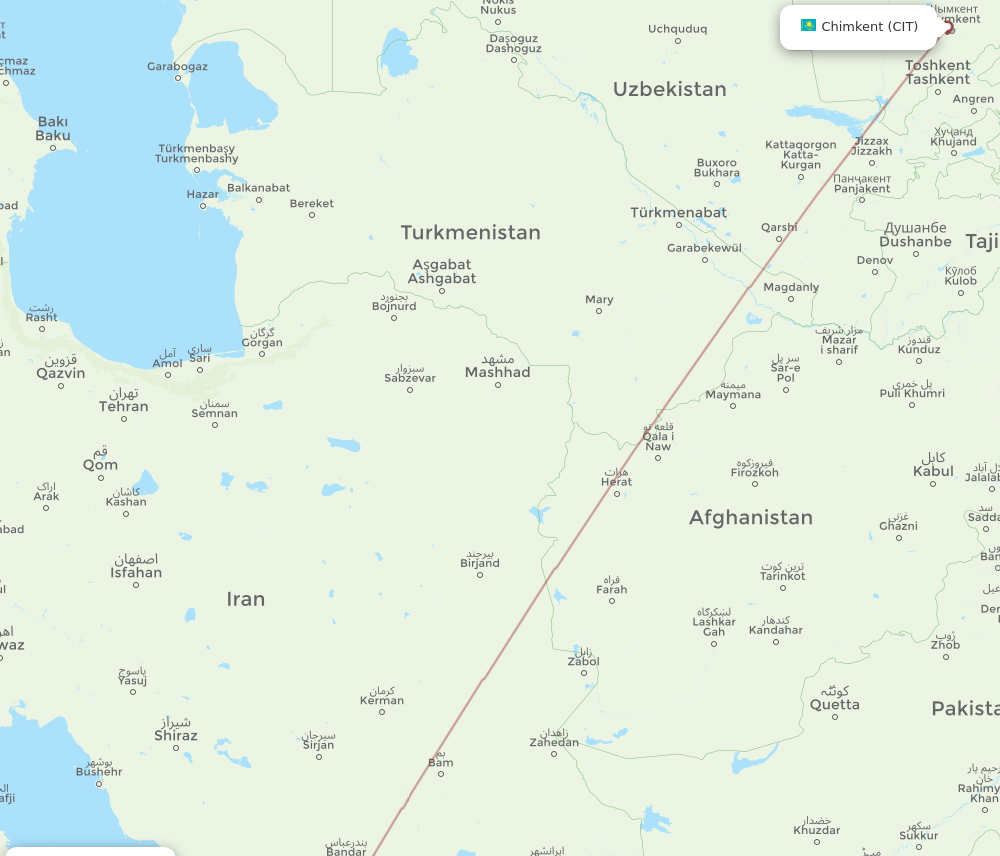 DMM-CIT flight routes
